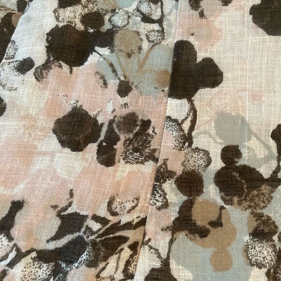 Lafayette 148 trumpet skirt in muted modern pastel print lined linen blend - Picture 8 of 8